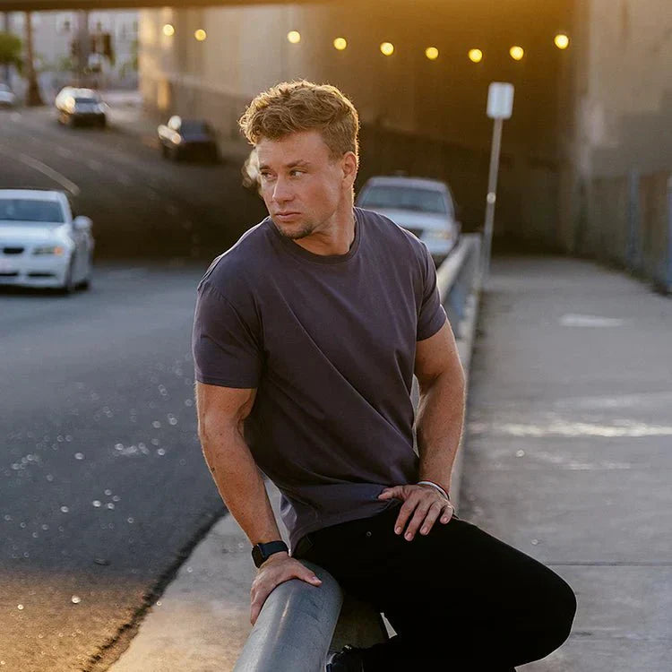Men's Exercise Shirt Slim Fit – Athletic Muscle Shirt for Training & Leisure