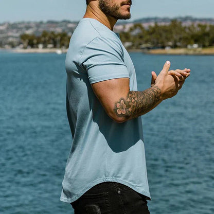 Men's Exercise Shirt Slim Fit – Athletic Muscle Shirt for Training & Leisure