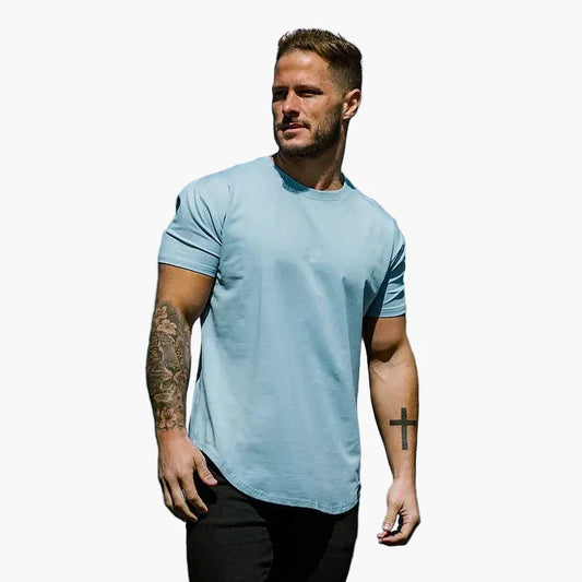 Men's Exercise Shirt Slim Fit – Athletic Muscle Shirt for Training & Leisure