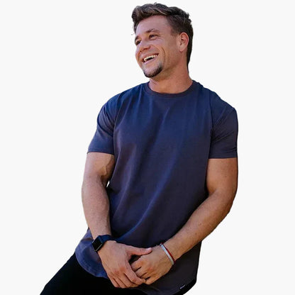 Men's Exercise Shirt Slim Fit – Athletic Muscle Shirt for Training & Leisure