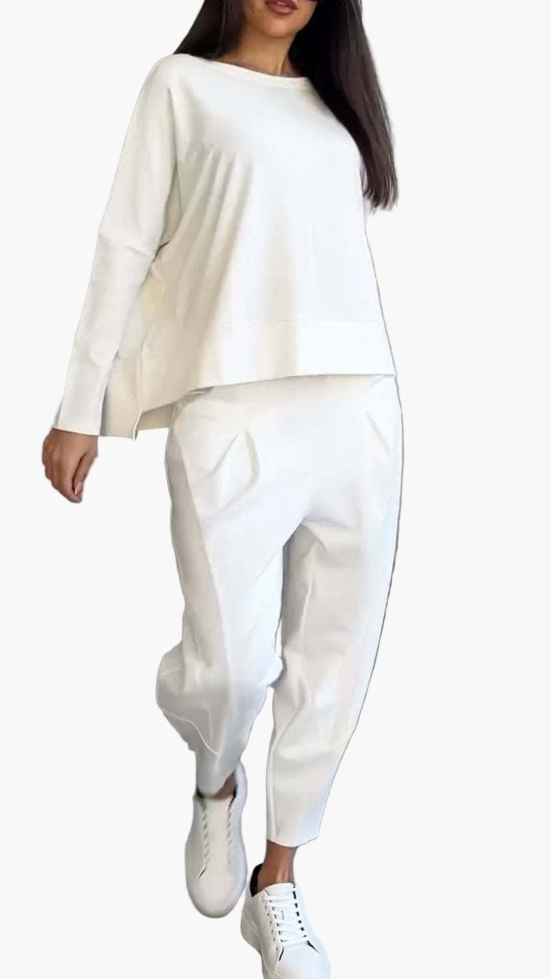 Women's Two-Piece Cozy Lounge Set – Fashionable Casual Suit for Home & Everyday Use