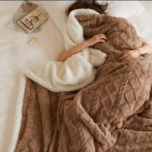 Ultra Kuscheldecke Sherpa Winterdecke für Damen und Herren – Flauschige Sofadecke für gemütliche Abende und Schlafzimmer