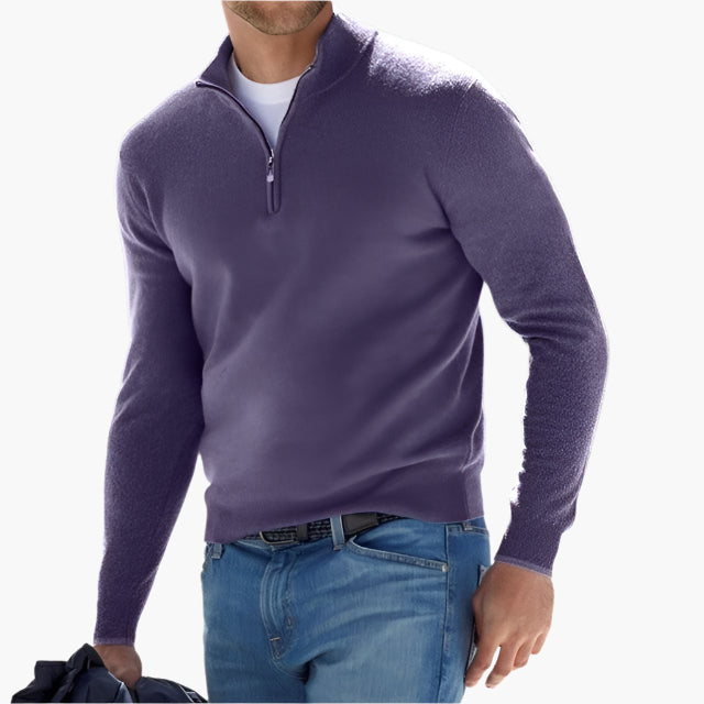 Men's Quarter-Zip Sweater – Classic Knit Sweater for Leisure and Business