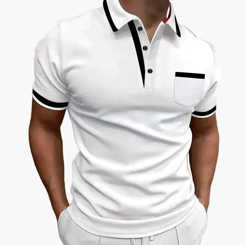 Men's Polo Shirt Modern Fit – Stylish Leisure and Work Shirt with Contrast Details