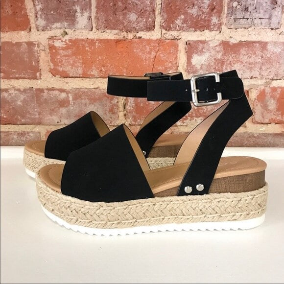 Women's platform sandals espadrilles – fashionable summer sandals with ankle straps for everyday life, leisure, and vacation