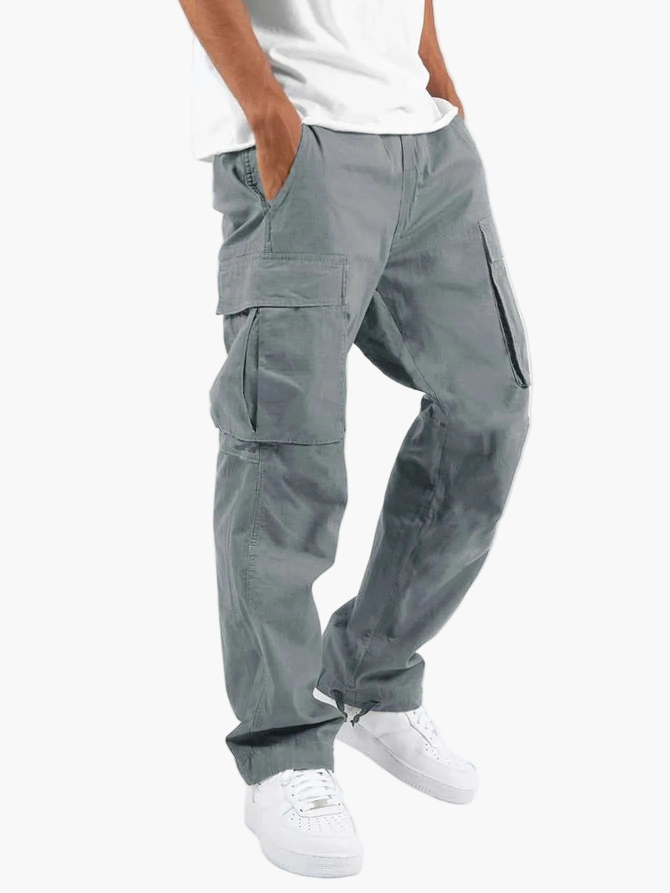 Men's Cargo Trousers Relaxed Fit – City Streetwear with Many Pockets for Everyday Life & Leisure