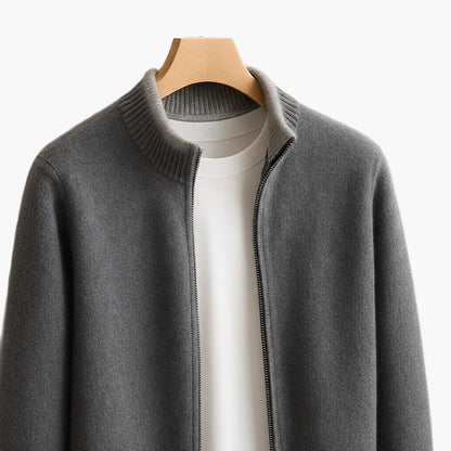 Men's cardigan with zipper – Modern business and casual style