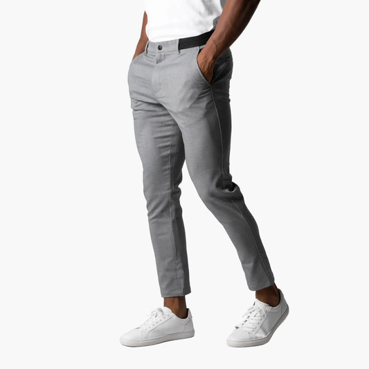 Men's Slim-Fit Twill Trousers – Stylish Work and Leisure Pants for Fashion-Conscious Men