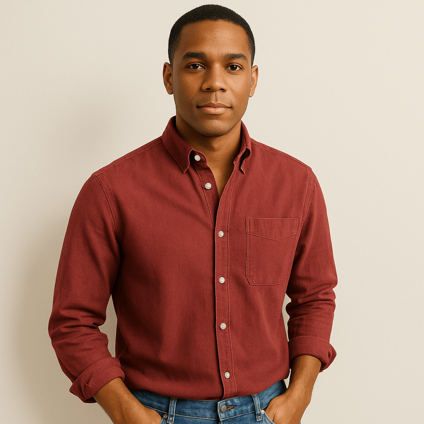 Men's Casual Shirt – Classic Style & Versatile Look for Everyday and Office