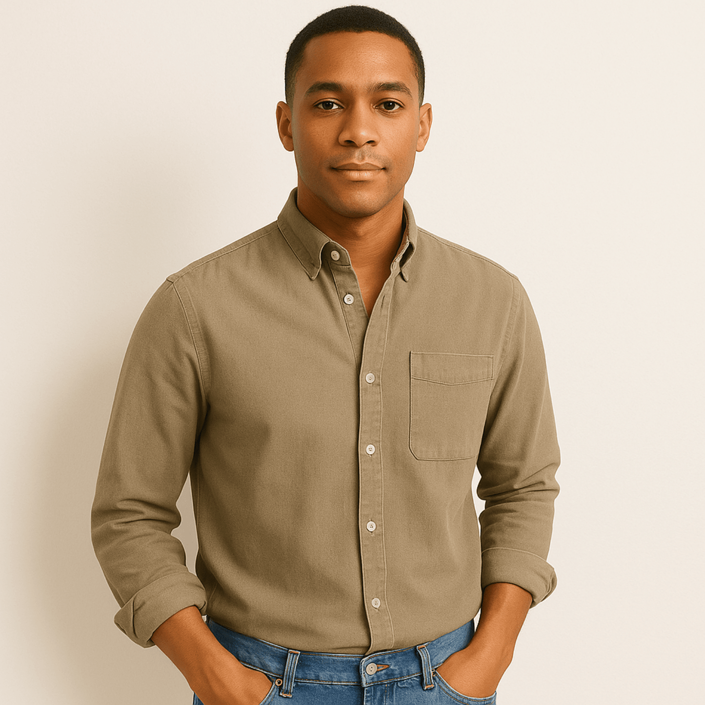 Men's Casual Shirt – Classic Style & Versatile Look for Everyday and Office