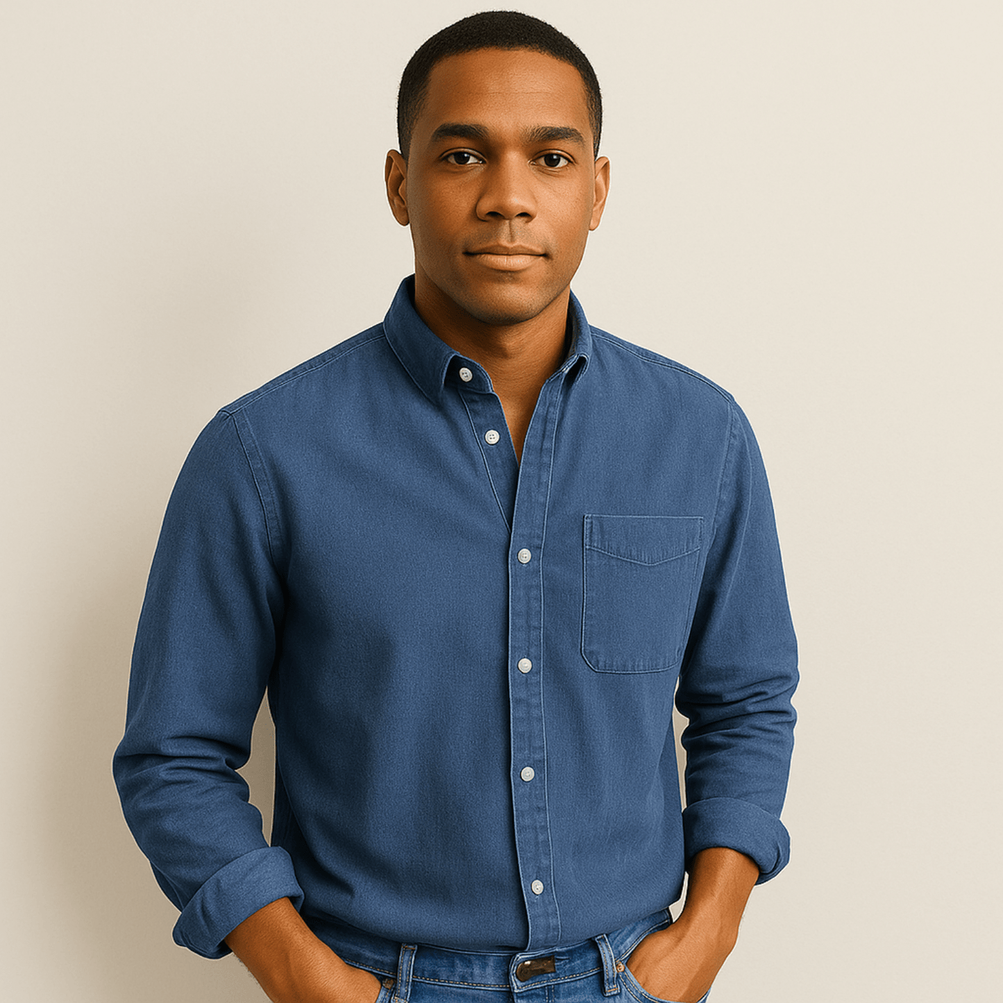 Men's Casual Shirt – Classic Style & Versatile Look for Everyday and Office