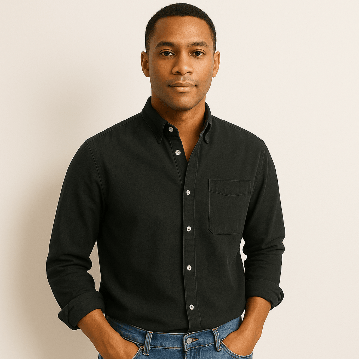 Men's Casual Shirt – Classic Style & Versatile Look for Everyday and Office