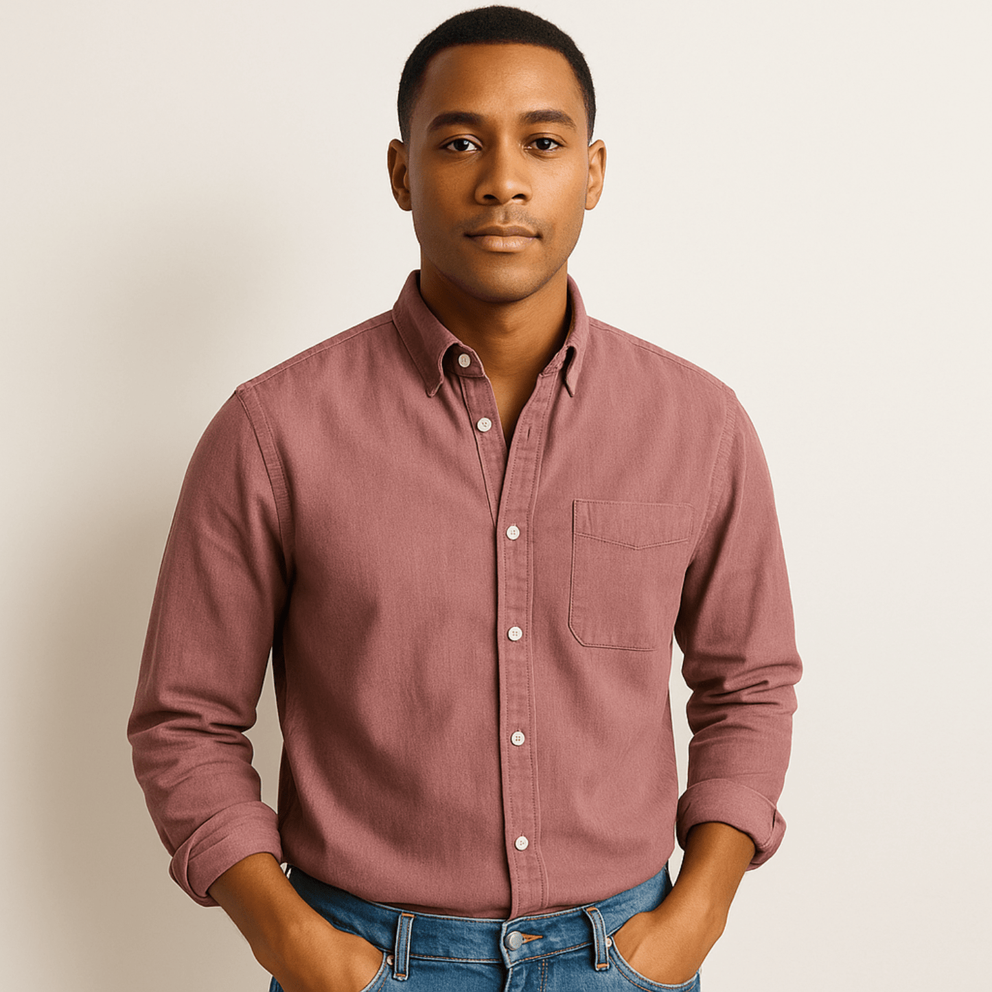 Men's Casual Shirt – Classic Style & Versatile Look for Everyday and Office