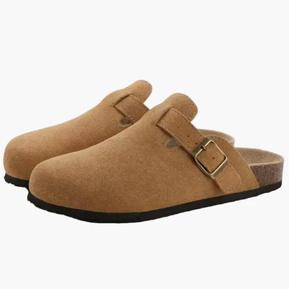 Damen Komfort-Pantoletten mit Schnalle – Bequeme Freizeitschuhe für Alltag und Zuhause