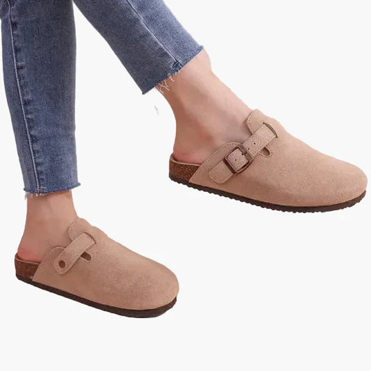 Damen Komfort-Pantoletten mit Schnalle – Bequeme Freizeitschuhe für Alltag und Zuhause