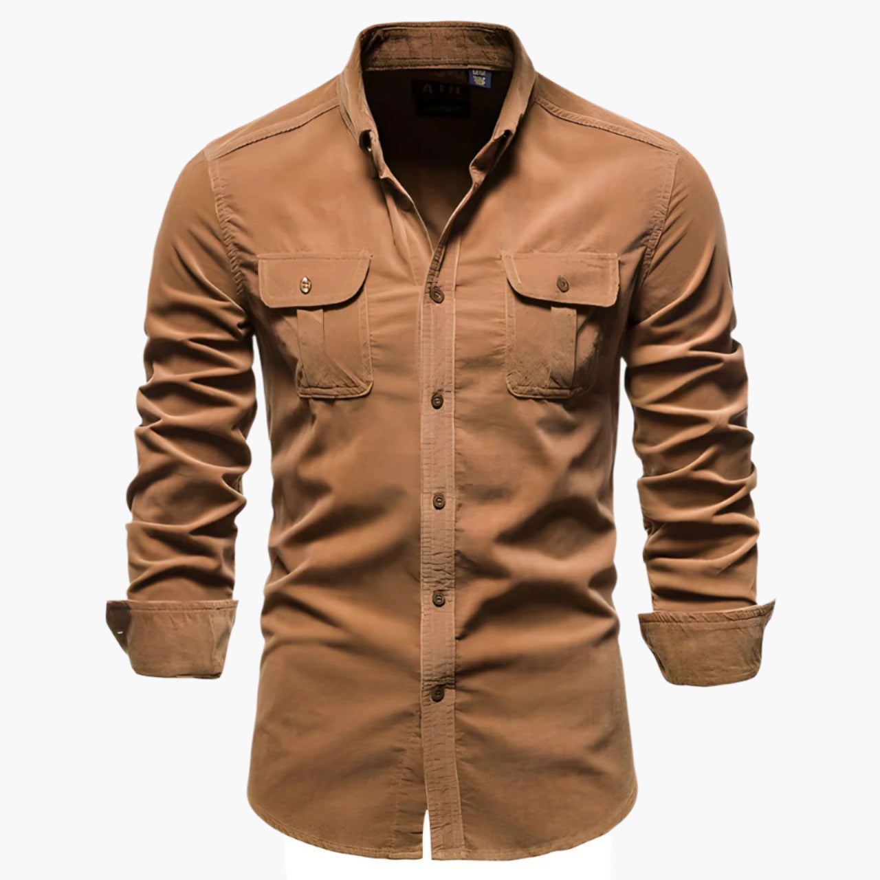 Men's Casual Shirt Slim Fit – Modern Long-Sleeve Shirt with Chest Pockets, Business & Everyday