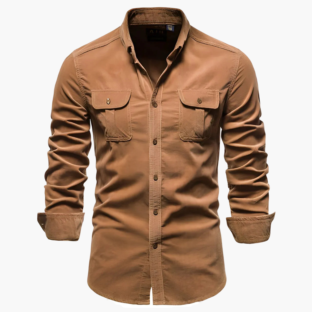 Men's Casual Shirt Modern Slim Fit with Chest Pockets – Long Sleeve, Versatile, Stylish