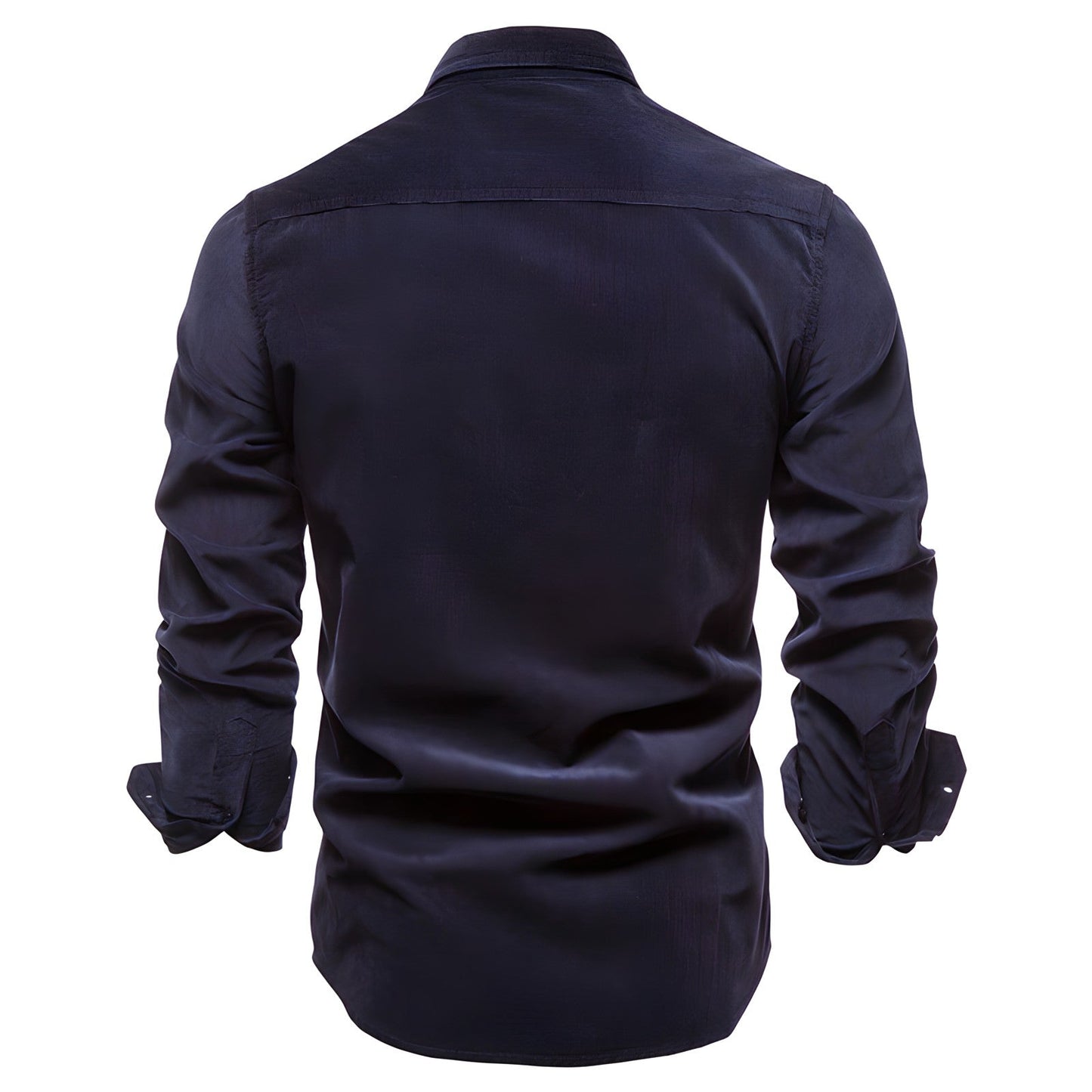 Men's Casual Shirt Slim Fit – Modern Long-Sleeve Shirt with Chest Pockets, Business & Everyday
