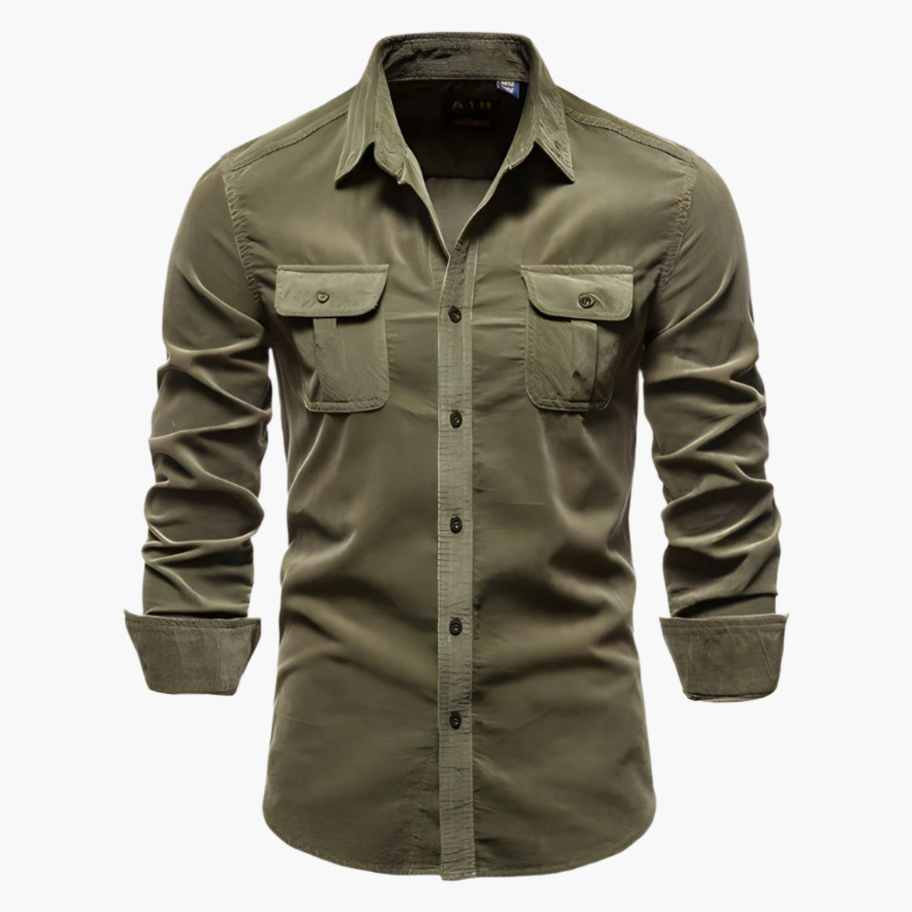 Men's Casual Shirt Slim Fit – Modern Long-Sleeve Shirt with Chest Pockets, Business & Everyday