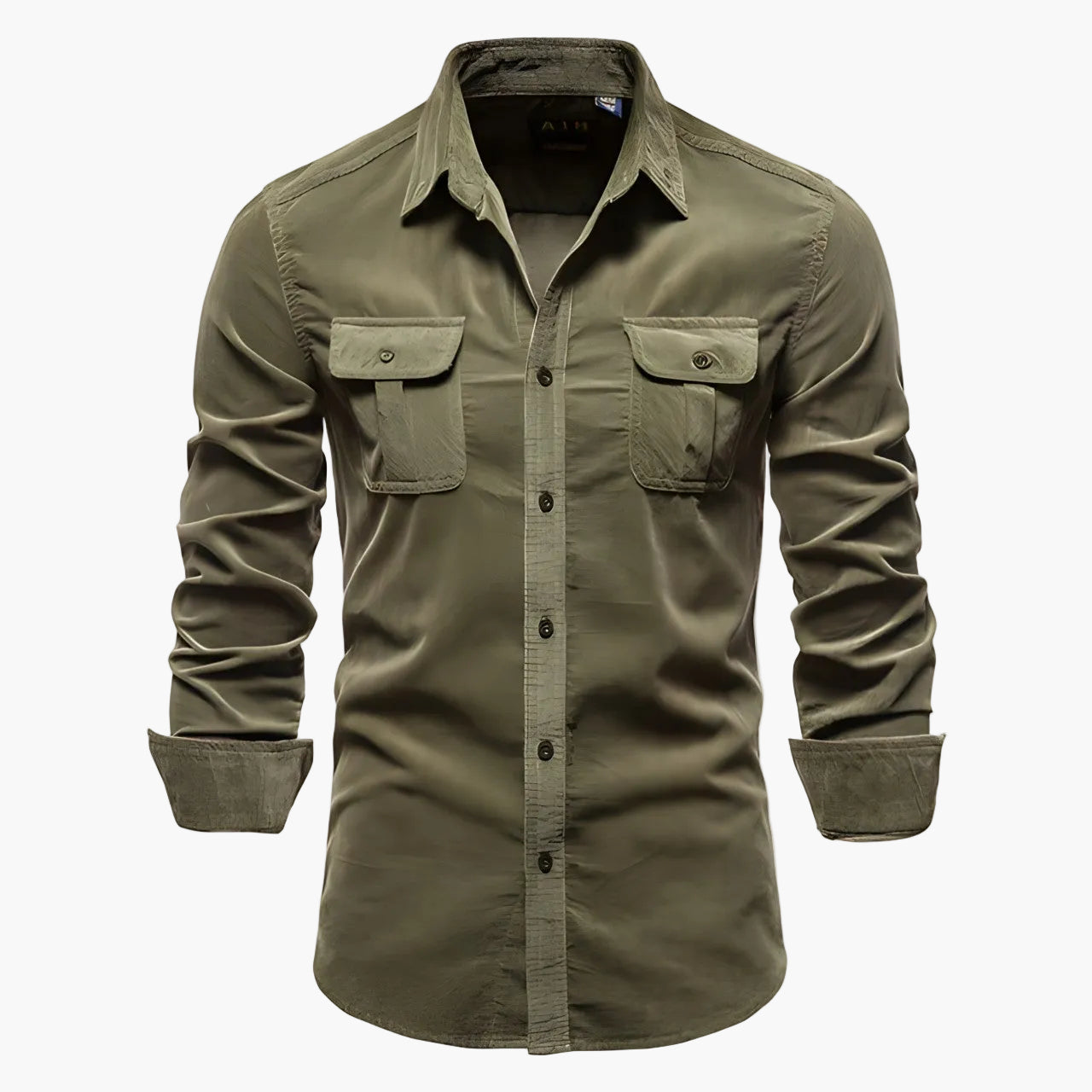 Men's Casual Shirt Modern Slim Fit with Chest Pockets – Long Sleeve, Versatile, Stylish