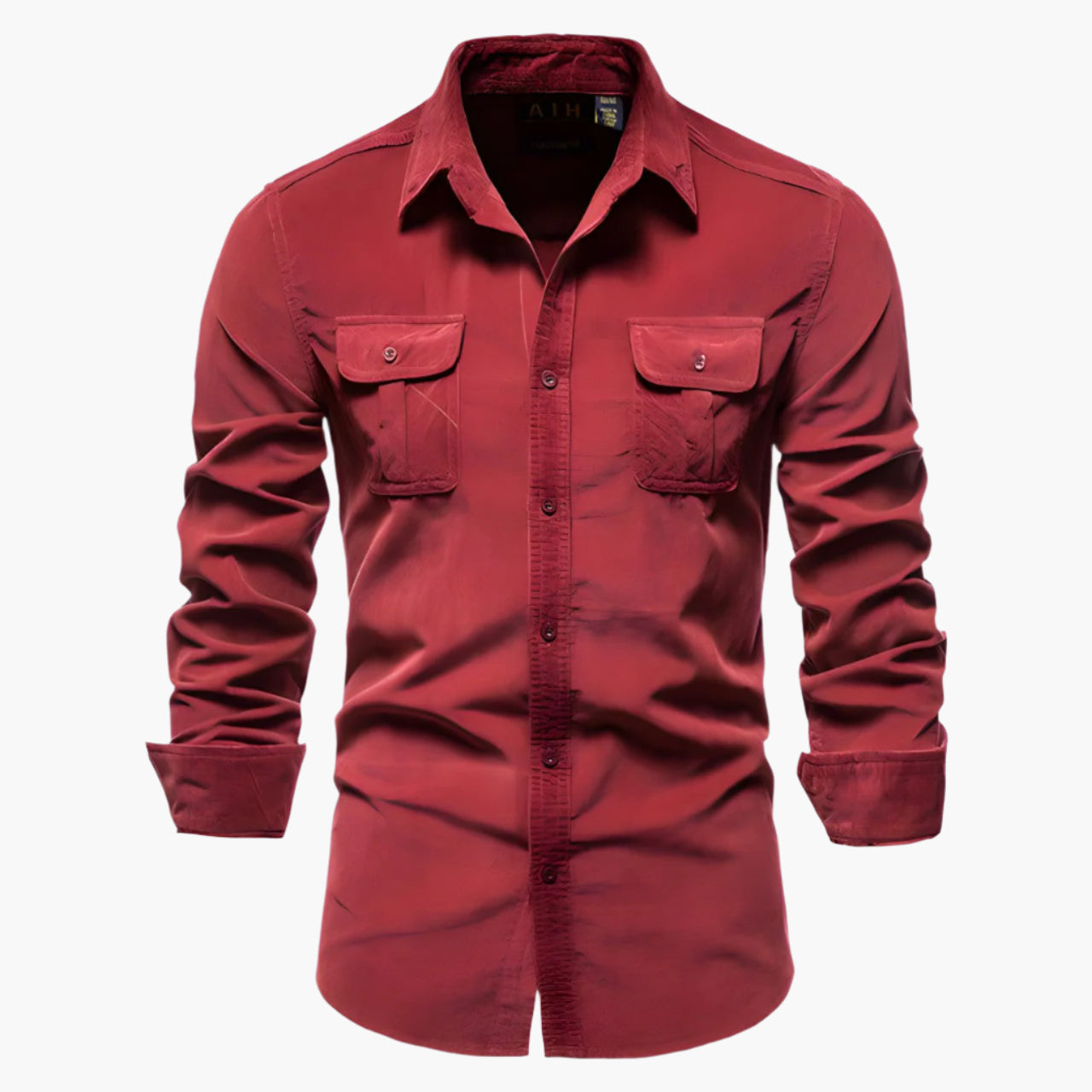 Men's Casual Shirt Slim Fit – Modern Long-Sleeve Shirt with Chest Pockets, Business & Everyday