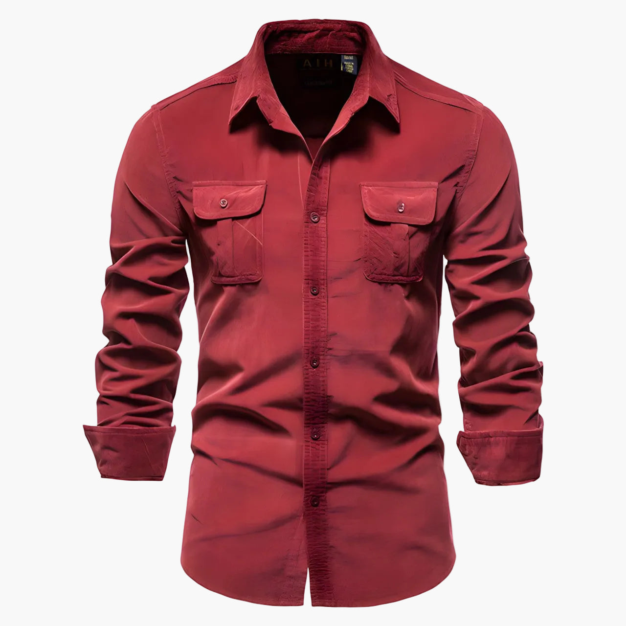 Men's Casual Shirt Modern Slim Fit with Chest Pockets – Long Sleeve, Versatile, Stylish