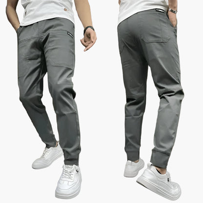 Men's Stretch Cargo Trousers Modern Slim Fit for Leisure & Everyday Use