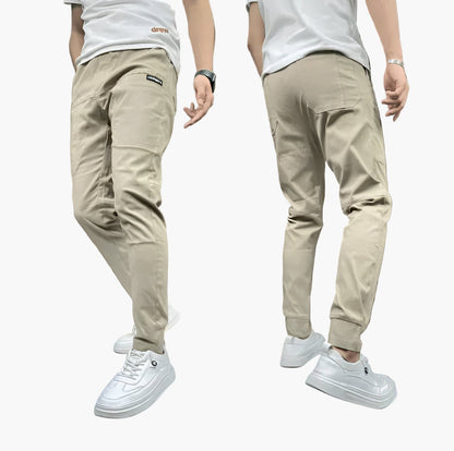 Men's Stretch Cargo Trousers Modern Slim Fit for Leisure & Everyday Use