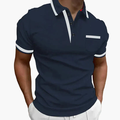 Men's Polo Shirt Modern Fit – Stylish Leisure and Work Shirt with Contrast Details