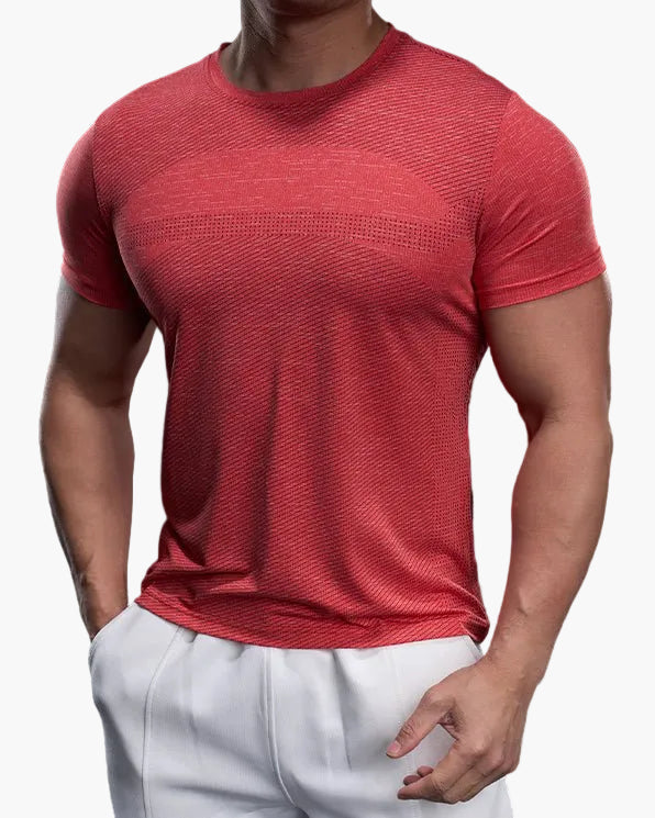 Men's Exercise Shirt Slim Fit Athletic – Training Shirt for Gym & Leisure