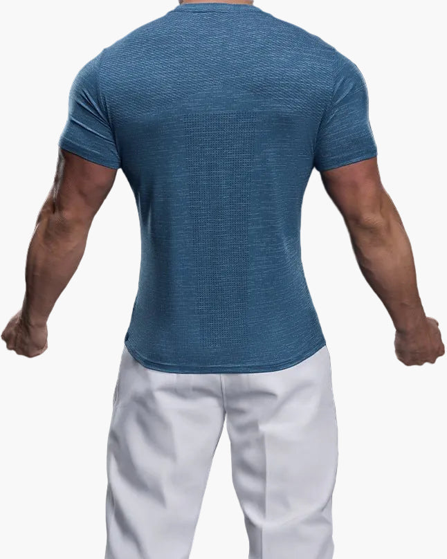 Men's Exercise Shirt Slim Fit Athletic – Training Shirt for Gym & Leisure