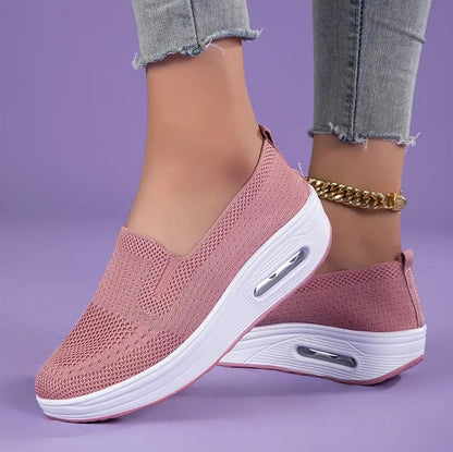 Women's slip-on casual shoes with comfortable sole and ergonomic support