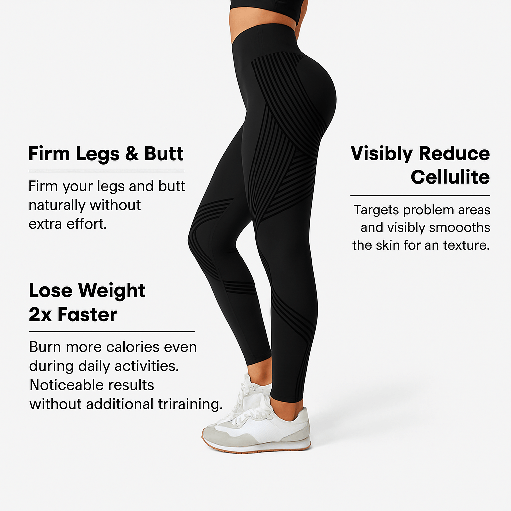 Women's Seamless Tights with Anti-Cellulite Effect – Figure-Shaping Sports and Exercise Pants