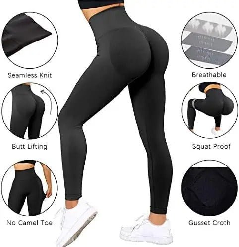 Women's Seamless High Waist Lift-Up Trousers for Exercise & Everyday Use