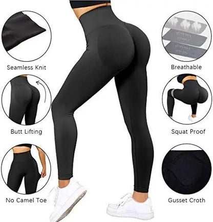 Women's Seamless High Waist Lift-Up Trousers for Exercise & Everyday Use