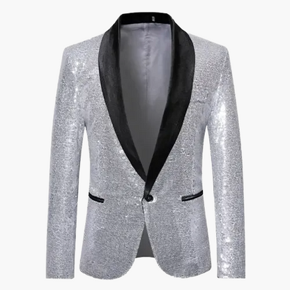 Men's glitter blazer for festive occasions – elegant party blazer with sequins