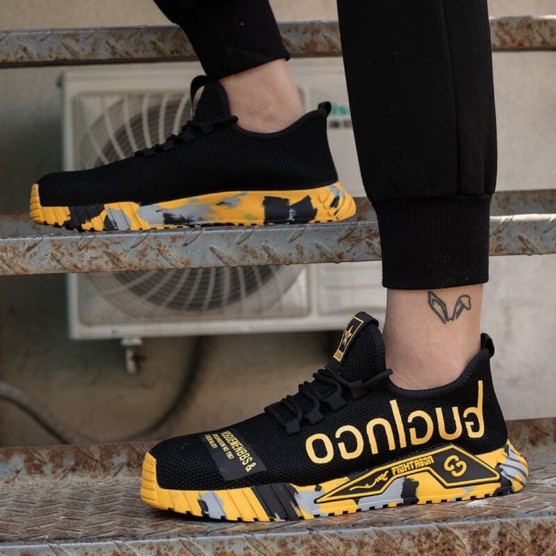 Men's Work Sneakers Safety Shoe Sporty Style for Work and Leisure