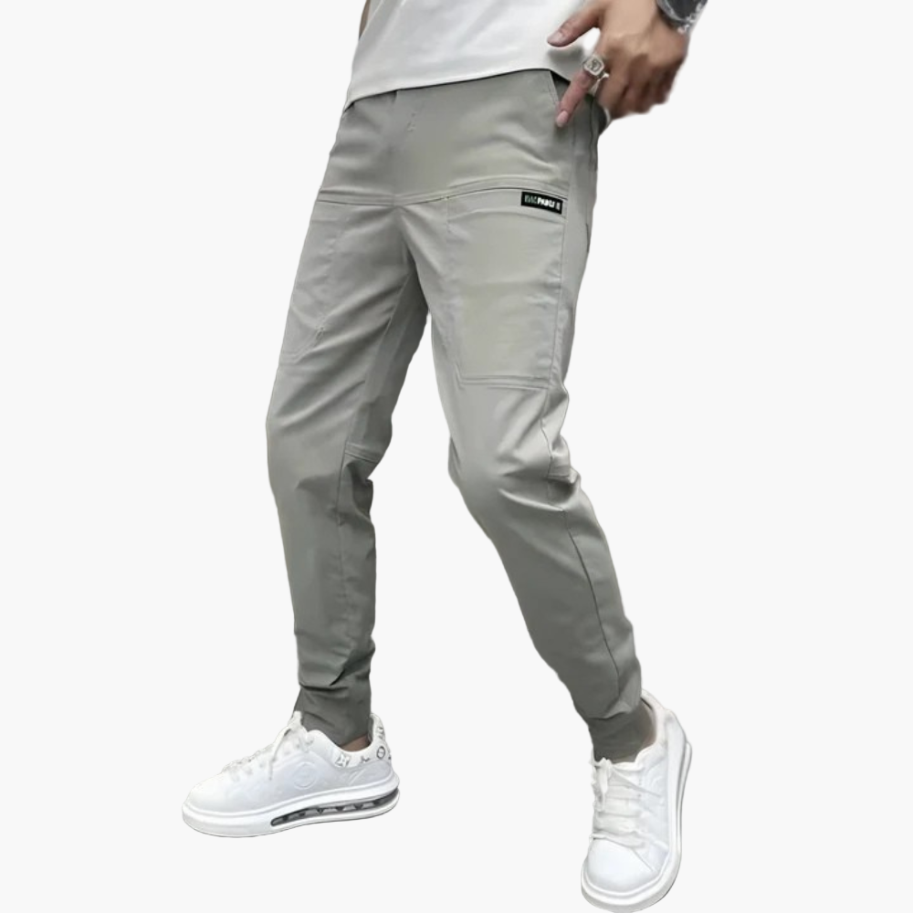 Men's Stretch Cargo Trousers Modern Slim Fit for Leisure & Everyday Use