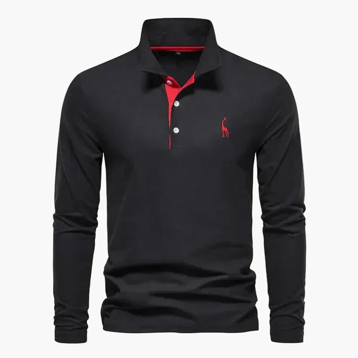 Men's Long-Sleeve Polo Shirt – Classic Polo Shirt with Modern Style for Everyday and Work