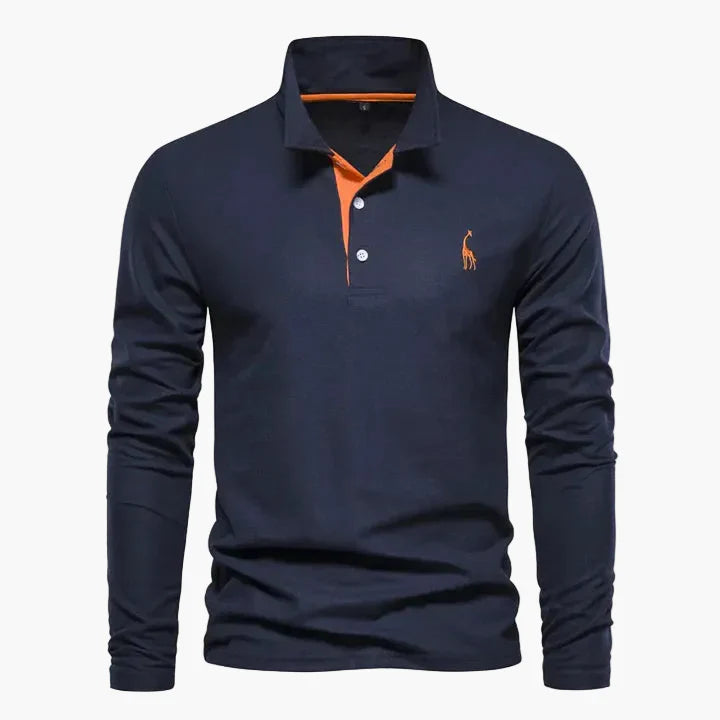 Men's Long-Sleeve Polo Shirt – Classic Polo Shirt with Modern Style for Everyday and Work
