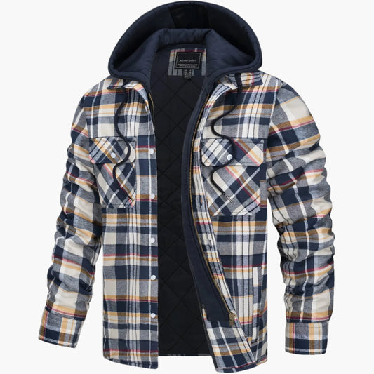 Herren Winter Flanelljacke mit Kapuze – Lässiger Outdoor Style für Herbst & Winter