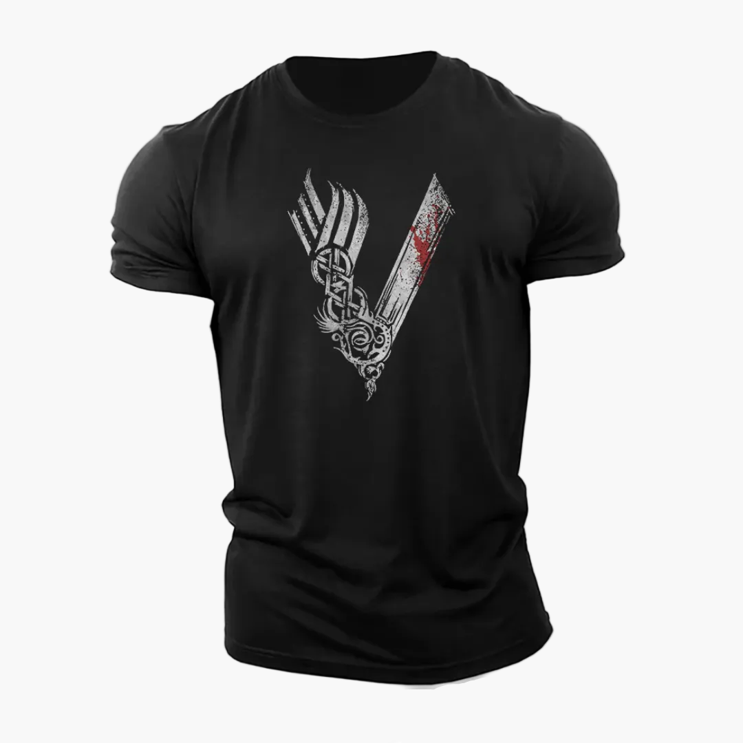 Men's Viking Warrior Shirt – Three-Dimensional Print, Fitted Style, Perfect for Sports and Leisure