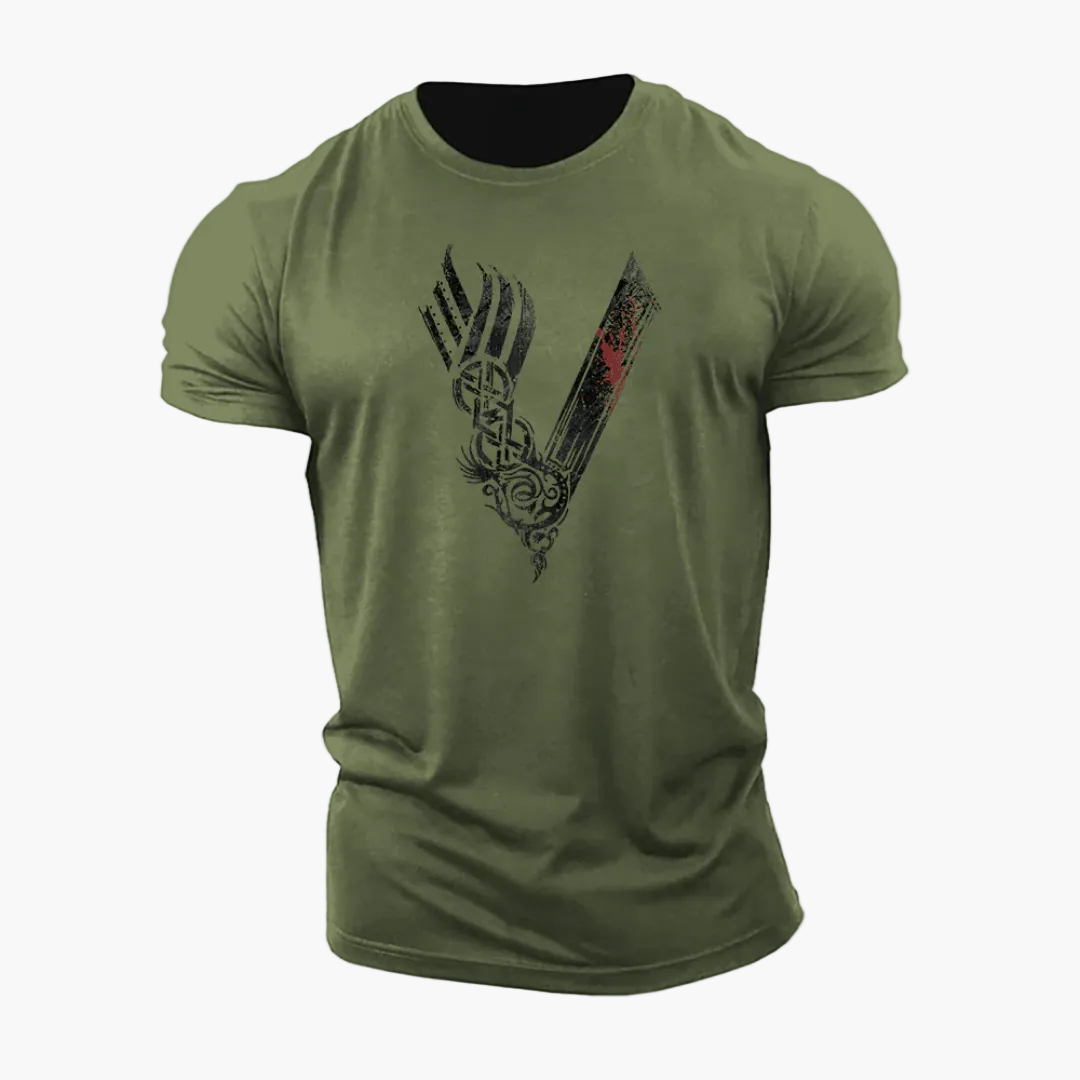 Men's Viking Warrior Shirt – Three-Dimensional Print, Fitted Style, Perfect for Sports and Leisure