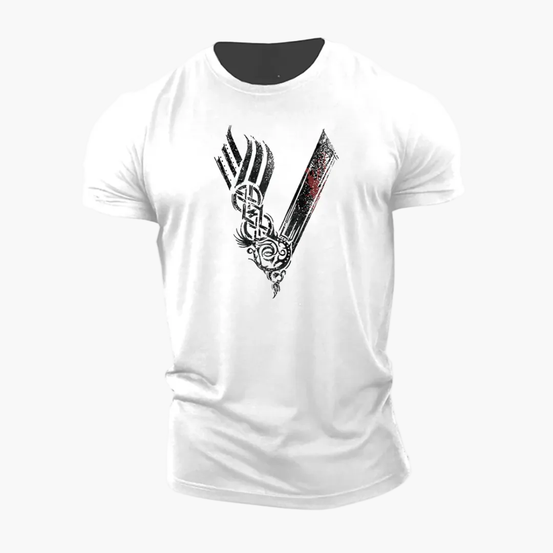 Men's Viking Warrior Shirt – Three-Dimensional Print, Fitted Style, Perfect for Sports and Leisure