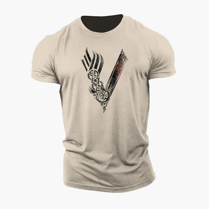 Men's Viking Warrior Shirt – Three-Dimensional Print, Fitted Style, Perfect for Sports and Leisure