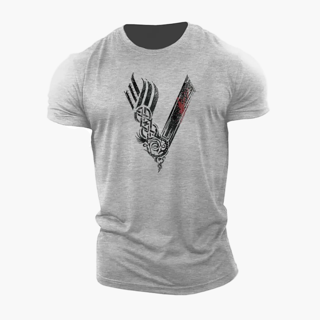 Men's Viking Warrior Shirt – Three-Dimensional Print, Fitted Style, Perfect for Sports and Leisure