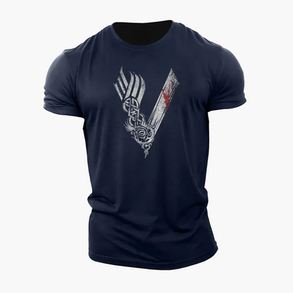 Men's Viking Warrior Shirt – Three-Dimensional Print, Fitted Style, Perfect for Sports and Leisure