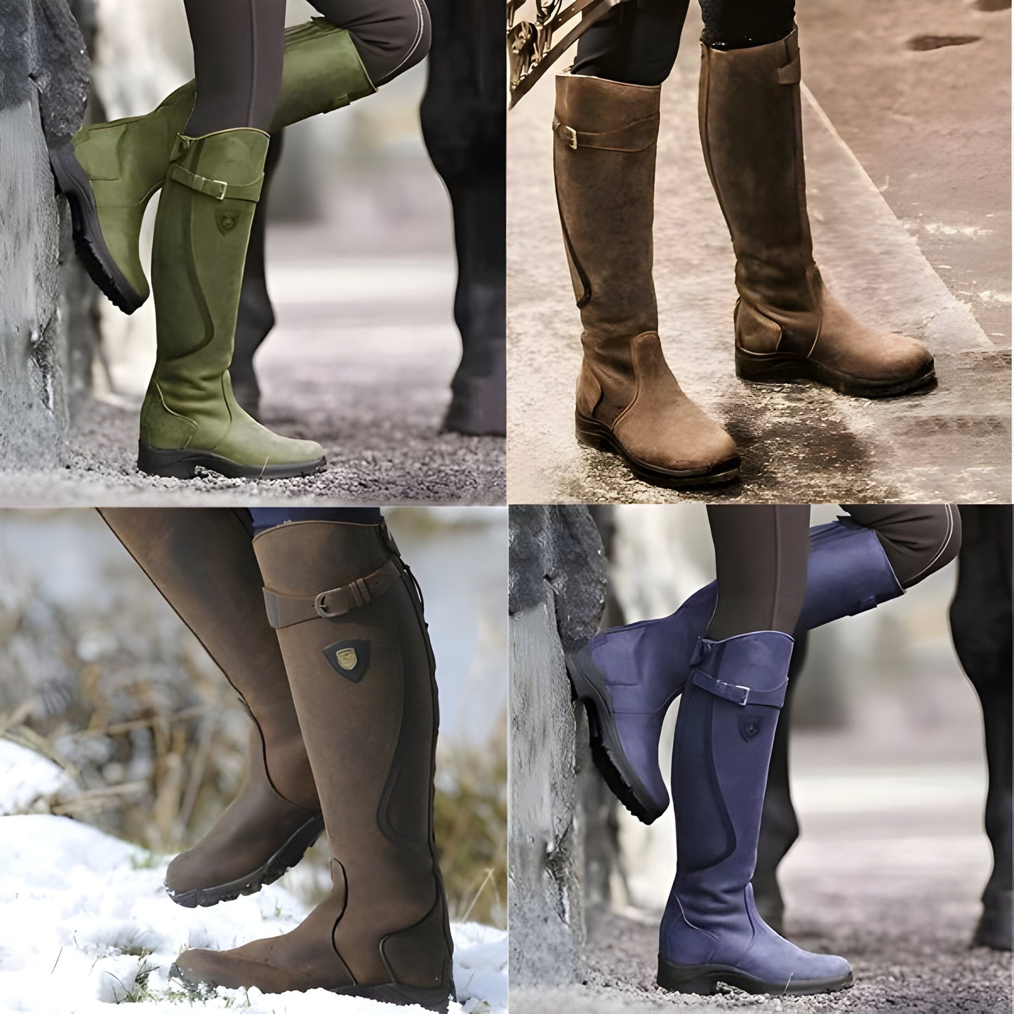 Women's Waterproof Lightweight Outdoor Riding Boots – Stylish All-Weather Boots for Leisure and Adventure