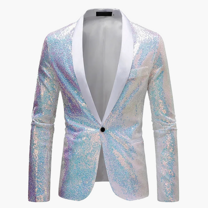 Men's glitter blazer for festive occasions – elegant party blazer with sequins