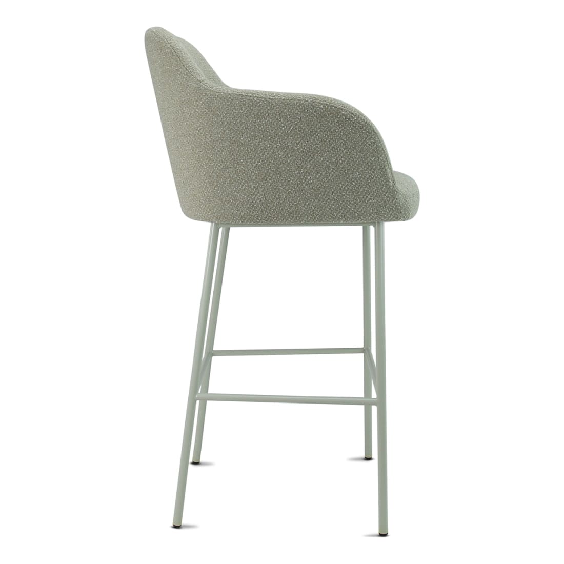 Barkruk bouclé LoLa lage zitting 78 cm, mix-en-match in meerdere kleuren, voor thuis, kantoor en horeca